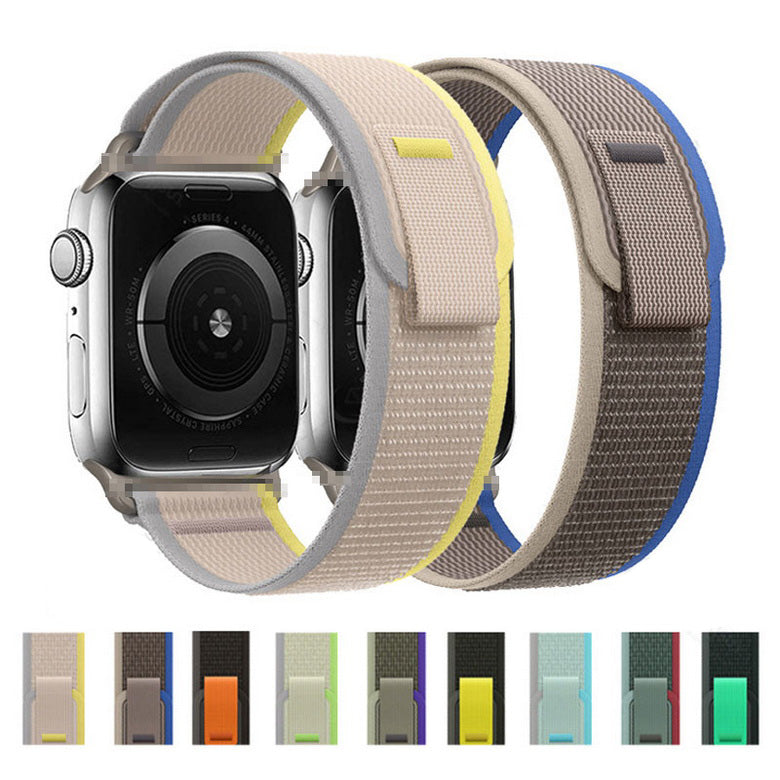 Nylon Trail Loop band for Apple Watch colorfull two watches back