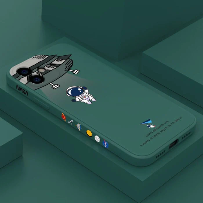 Astronaut NASA iPhone green case UFO