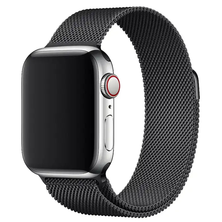 Stainless steel Milanese Loop band for Apple Watch black