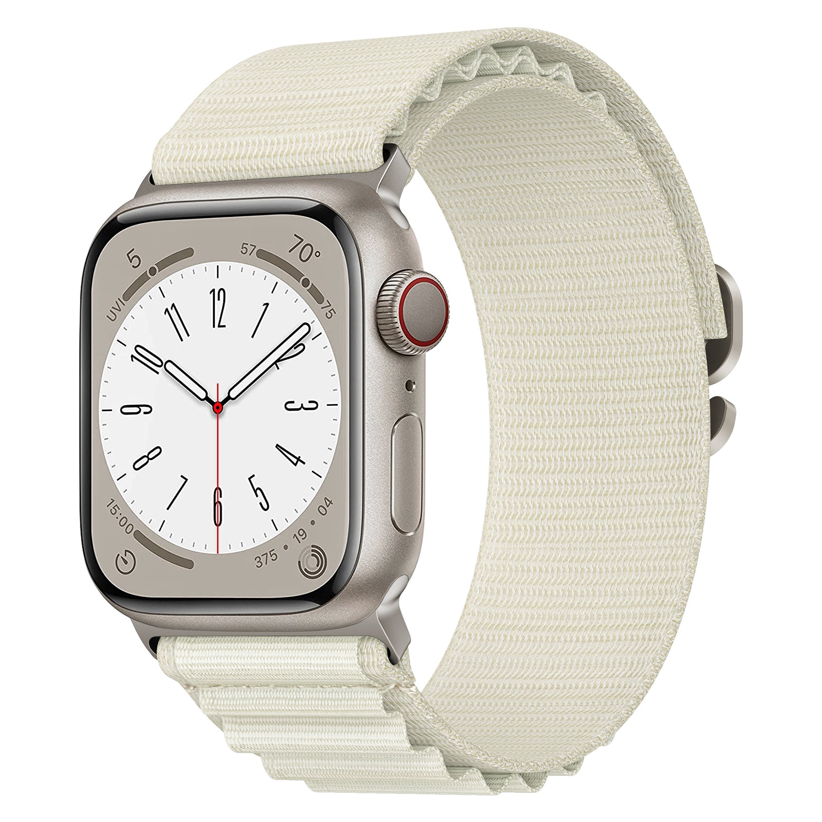 Nylon Alpine Loop band for Apple Watch white with watch