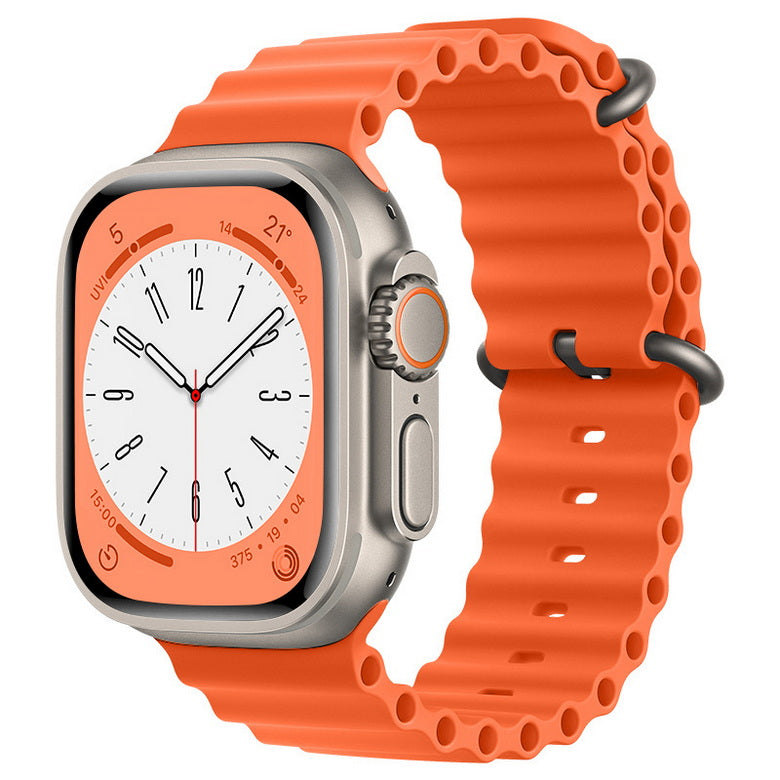 Silicone Ocean band for Apple Watch orange 