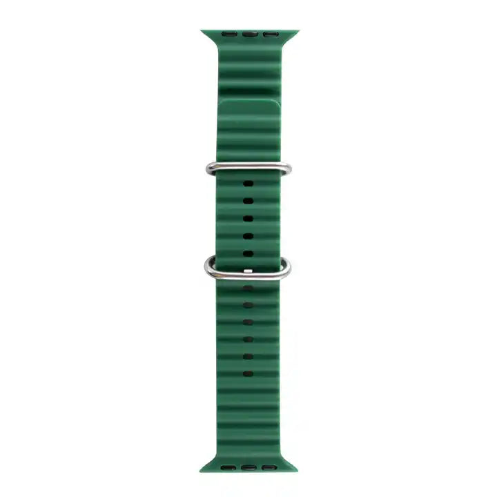Silicone Ocean band for Apple Watch green