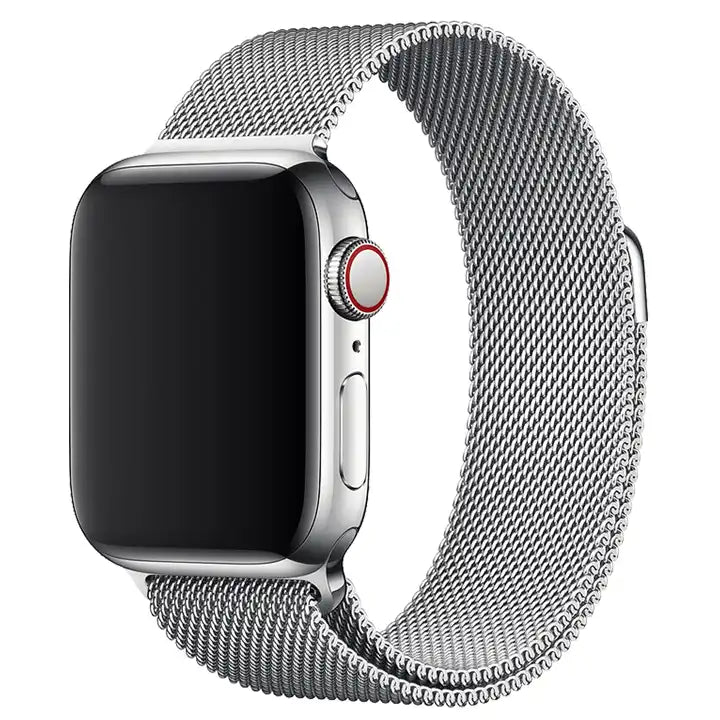 Stainless steel Milanese Loop band for Apple Watch silver