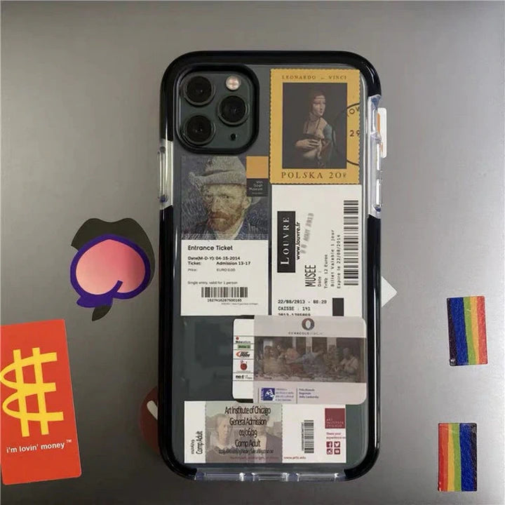 Vintage iPhone case german musee ticket mac rainbow