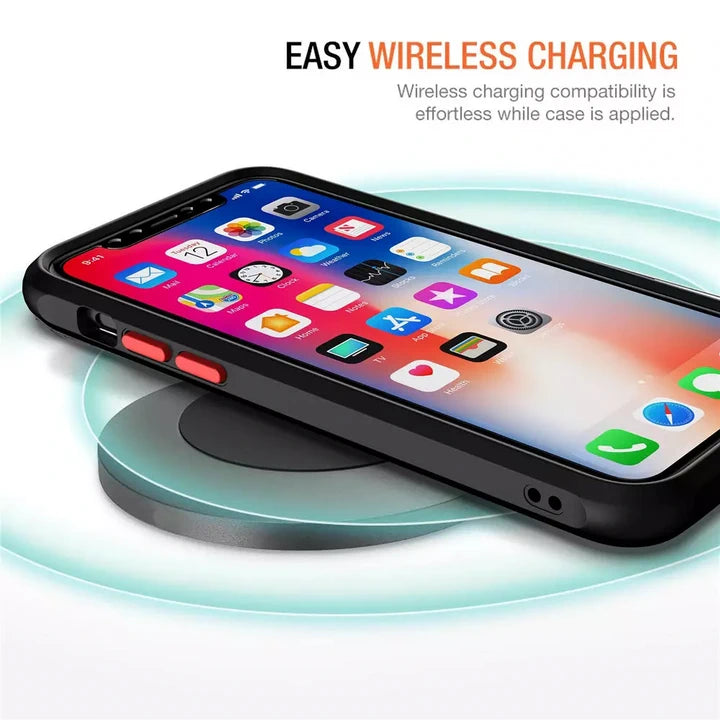 Shockproof clear iPhone case phone easy wireless charging
